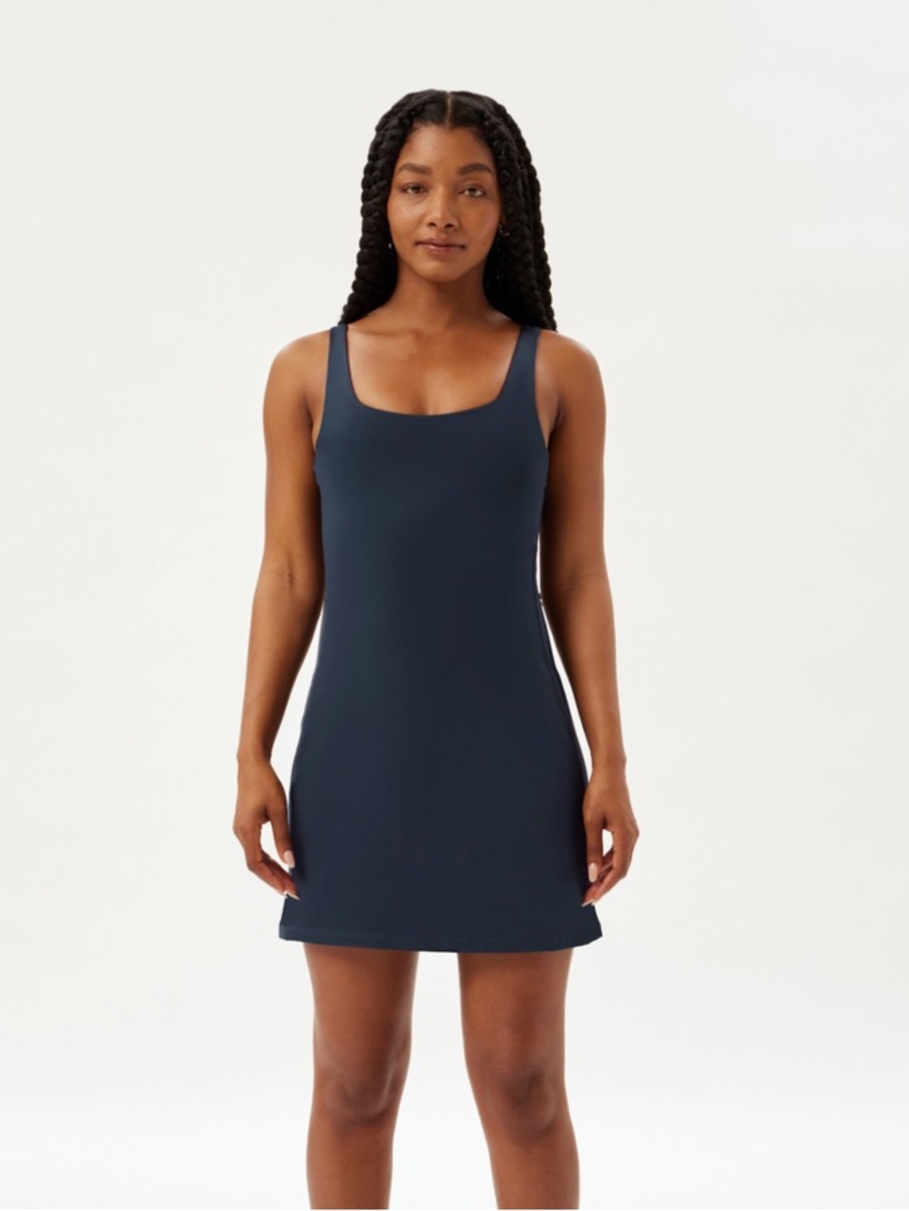 Girlfriend Collective Tommy Navy Midnight Blue Dress Athletic